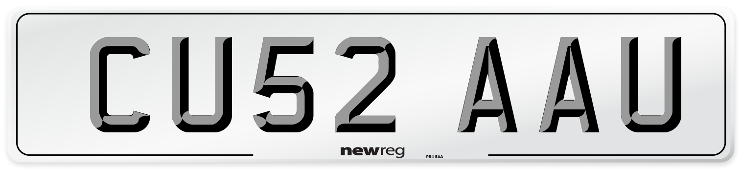 CU52 AAU Number Plate from New Reg